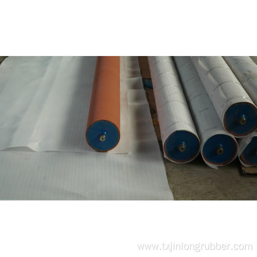 Rubber roller for laminating equipment